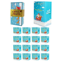 Coffret de Noël Pop-Up, 16 pièces : boîte rebondissante + boîte cadeau + sac cadeau, boîte surprise en papier à monter soi-même, coffret