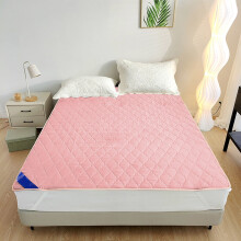Waterproof Quilted Mattress Protector – Dustproof & Stain-Resistant, Soft Cotton, Fits Beds, White/Pink/Gray/Blue/Green/Red