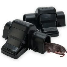 2-Pack Dual-Entry Rat Traps for Indoor/Outdoor Use – 99.9% Trap Rate, Safe Hands-Free Design