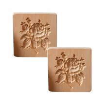 2Pack Cookie Durable Wooden Baking For DIY Homemade Cookies Shortbread Fondant Ideal For Home And Bakeries Biscuit Moulds