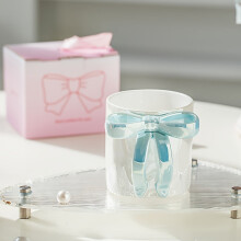 High-looking Bow Ceramic Mug Creative Water Cup Breakfast Cup Coffee Cup Female Home Use Birthday Gift Couple Gift Christmas Gift