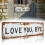 Μεταλλική πινακίδα τοίχου με φως "Love You Bye" 1