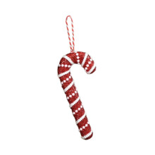 Christmas Tree Candy Cane Pendant Pearl Accent Festive Foam Material for Kids New Year Birthday Celebration
