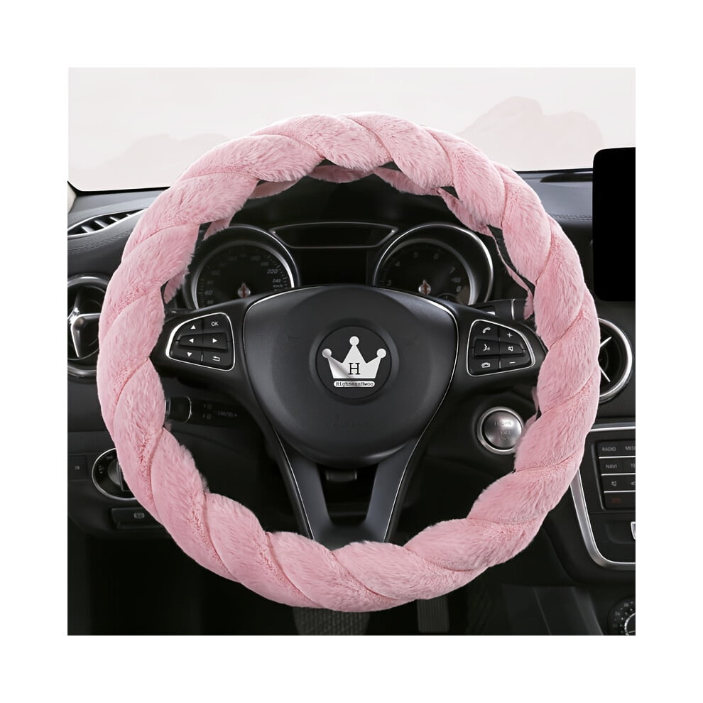 New Car Steering Wheel Cover Universal Plush Fashion Beautiful Four Seasons Universal With Inner Ring 9329345280184