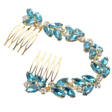 Sky Blue Rhinestone Hair Pin Elegant Hair Accessory for Wedding Party and Bridal Bun Decoration