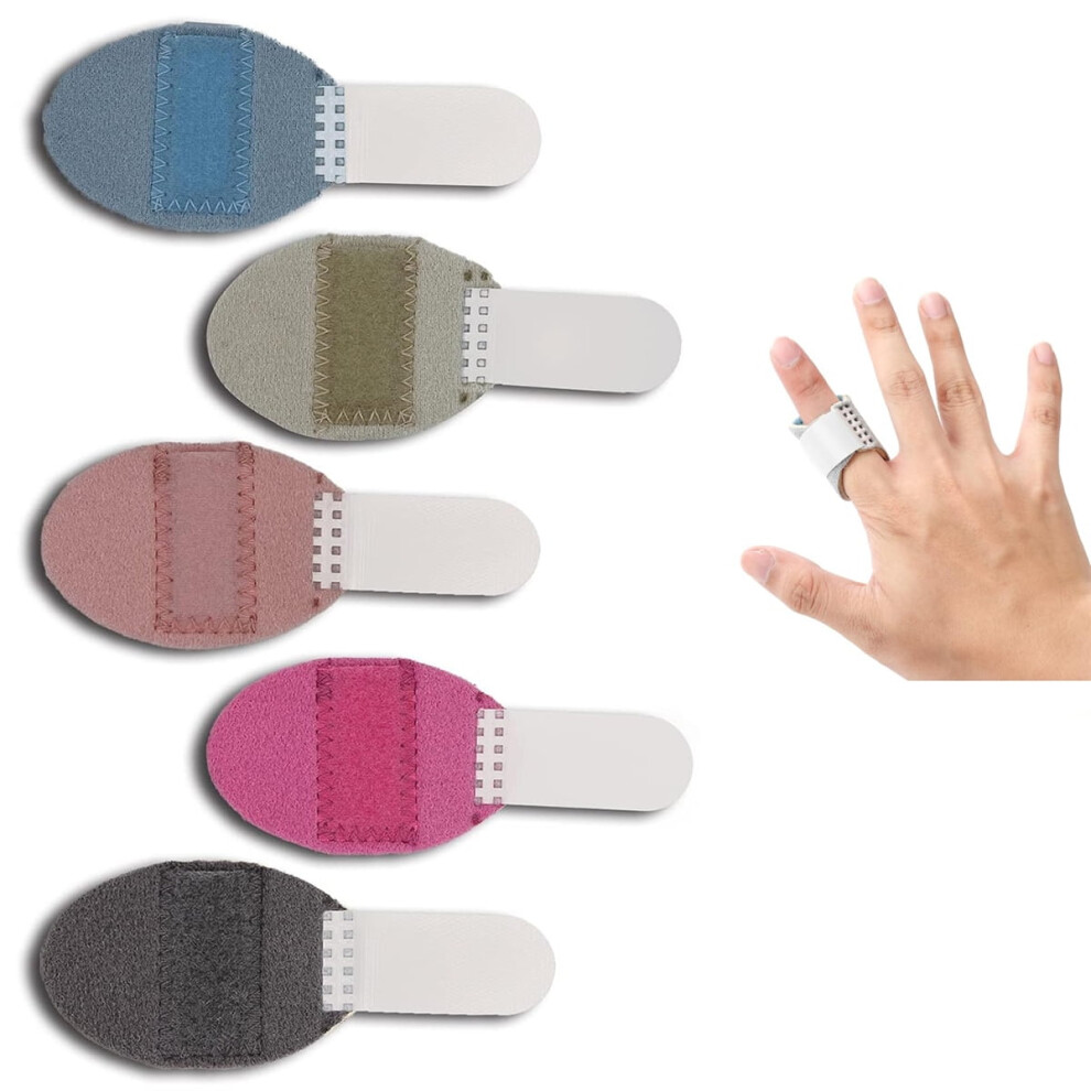 5pcs Finger Splints, Adjustable Phalangeal Brace for Trigger Finger, Sprains & Sports Injuries, Compatible with Most Fingers