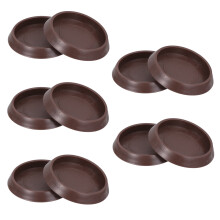10Pcs Bed Stopper Furniture Cups Coffee Color Easy Install for Home Use