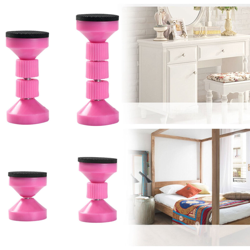 Dreamyjuly 2Pcs Adjustable Headboard Stoppers, Compatible With Bed Frames, Anti-Shake Wall Stopper For Headboard, Sofa, Cabinet Â Pink 9329345281754