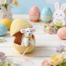 Wool Felt Easter Surprise Eggs with Random Cute Animals – Blind Box Decor, Egg Fillers, Compatible with Easter Crafts
