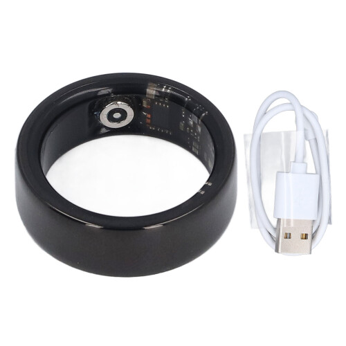 Bluetooth Smart Health Ring, Ceramic, Black, 7-Day Battery 2