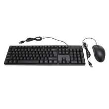 Wired Ergonomic 104-Key Keyboard & Mouse Set for Desktop & Laptop