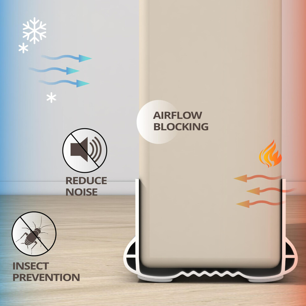 (White) Under Door Seal Door Draft Stopper Door Draft Stopper Insulator Door Sweep For Noise Cold Air Insulation 6253032013584