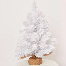 (White linen feet, 60CM) Mini Snow Spray Christmas Tree Decor