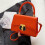 Single Shoulder Bag Orange PU Leather, Universal 6