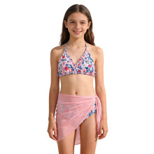 Bikini-Set mit Blumenmuster für Mädchen und Teenager, Badeanzüge mit verstellbaren Bändern, Neckholder, Triangel-Schnitt, gepolstertem Badeanzug