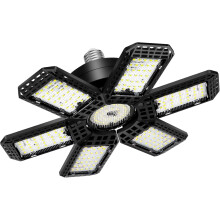 200W 20000LM 6500K Garagenleuchte mit 6+1 verstellbaren Paneelen, kompatibel mit E26/E27-Fassung