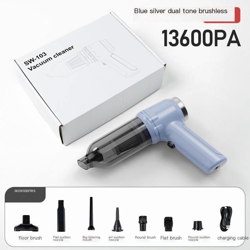 Guanghui Car Vacuum Cleaner, 16000Pa Portable Handheld Vacuum Cordless, With Brushless Motor, Black/Silver 9551475096025