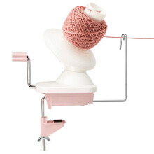 Manueller Garnwickler, müheloser Garnspinner, tragbarer Garnwickler zum Häkeln und Stricken, 1 x Garnwickler, Rosa