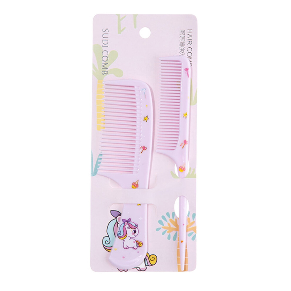 Kids Hair Combs Set Cartoon Wide Teeth Parting Comb 2 pcs