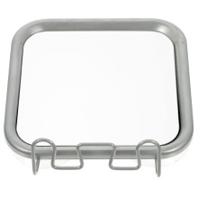 Suction Cup Anti Fog Wall Hanging Silver Shaving Mirror for Modern Bathroom Shower