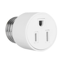 ZOUYUE E26 3-polige lampfitting naar stekkeradapter – Zet lampfitting om naar 2/3-polig stopcontact, compatibel met standaardlampen