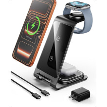Stazione 3 in 1 per 17 16 15 14 13 12 11, per Watch 11 10 9 8 7SE3 2, telefono per 4 2 3 (grigio)