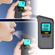 Kannettava LCD-digitaalinen ammattimainen alkometri, kannettava, erittäin tarkka testaaja LCD-näytöllä juomatestiin.