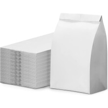 Paper Bags 5 Lb - Durable White for Snack, Lunch, Sandwich, Pastries, Popcorn, Grocery and Party Favor Bulk 500 Count 5.25 x 3.25 x 10.75 In