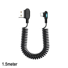 USB naar Type-C snellaadkabel met dubbele veer, 1 meter