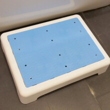 Bad- en doucheopstapje 17x13 inch, stapelbaar, zonder opstapje, veiligheidshulpmiddel voor in bad, geschikt voor hoge bedden, gehandicapten en