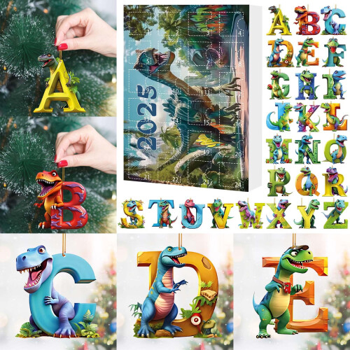 Dinosaur Bokstav Anheng Adventskalender2025Akryl
