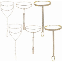 stuks, 3 stijlen, enkelketting, blotevoetensandalen, voetsieraden voor dames, legering, boho, goud, strass, parel, zomerse strandenkelbandjes,