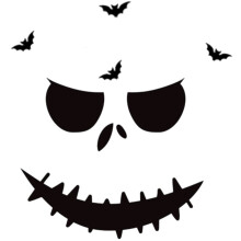 Halloween dørklistermærker Uhyggelige kranieklistermærker Sjove vinduesklistermærker til hjemsøgte huse Halloween fester Vægdekorationer