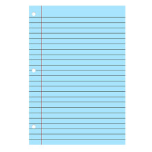 200 Sheets 8x10.6" College-Ruled Colored Loose Leaf Paper, 3-Hole Punched, Compatible with 3-Ring Binders (Blue)