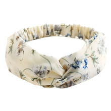 Haarbanden voor dames, stoffen hoofddoek, bandana-haarbanden voor dames, gebroken wit
