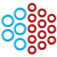 Set di 17 guarnizioni O-ring per macchine da caffè espresso BES900BES920BES980BES990. Include 5 guarnizioni O-ring blu grandi e 12 guarnizioni