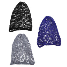 3-pack gråa stretchiga hårnät i nät för kvinnor, bekväma hårkåpor perfekta för sömn och daglig användning