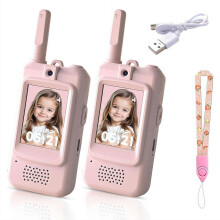 Walkie-talkies recarregáveis para crianças com vídeo e voz.