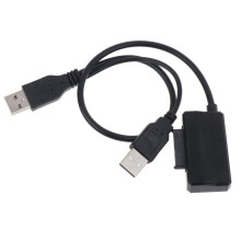 USB 2.0 to 6+7 13Pin Slimline Slim SATA Cable with External USB2.0 Power Supply Cord for Notebook DVD-ROM CD-ROM ODD
