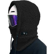 Balaclava com capuz Sherpa, resistente ao vento, em fleece, para esqui.