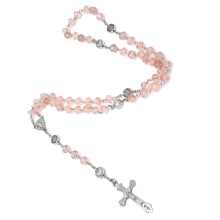 Collana di rosario cattolica per uomo e donna, ciondolo a croce, catena lunga, collana amuleto cristiana, gioielli religiosi