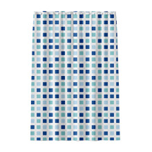 Badkamerdouchegordijn blauw 87x71 inch verzwaard