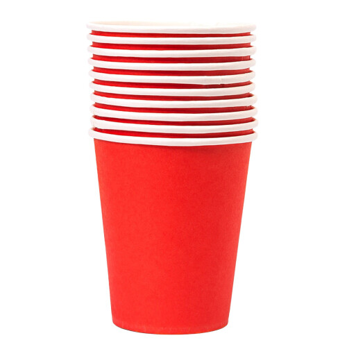 10 τεμάχια χάρτινα ποτήρια 9oz για ζεστά & κρύα ροφήματα, ποτήρια μιας χρήσης για
