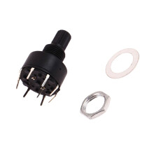 Plastový otočný přepínač řady SR16 16 mm 2P 3-4P nebo 1P 5-6-8P