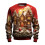 Felpa da uomo con Babbo Natale, maniche lunghe, girocollo, pullover natalizio 1