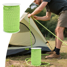 50 Meter langes, reflektierendes Paracord-Seil für Camping, Wandern, Angeln, Zeltaufbau, Erdankerziehen und Wäscheleine – kompatibel mit