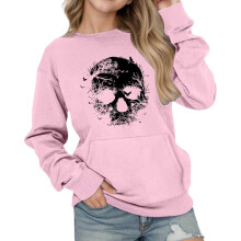 Lässiger Oversize-Hoodie für Mädchen mit Tasche und überschnittenen Schultern
