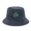 Herenmuts met klavertje vier, vissershoed, polyester, blauw, one size 1