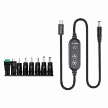 USB C DC5.5mm Power Supply 100W With 5V/12V/15V/19V/20V Multiple Output USB To Direct Power Cord 8 Adapters For Laptops