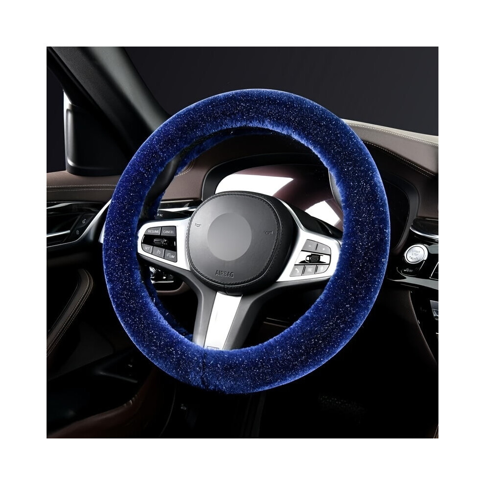 Fluffy Microfiber Steering Wheel Cover, Velvet-Like Soft & Fuzzy Winter Warmer, Compatible With Most Cars 9193271010333